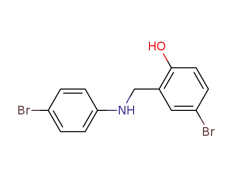Molecular Structure of 132120-37-7 (4-BROMO-2-[(4-BROMOANILINO)METHYL]BENZENOL)