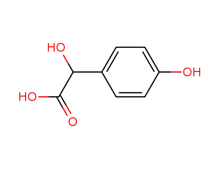 Molecular Structure of 7198-10-9 (DL-4-HYDROXYMANDELIC ACID MONOHYDRATE)