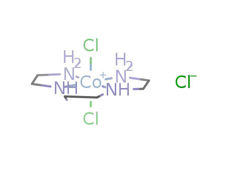 Molecular Structure of 14883-58-0 (Cobalt(1+),[rel-[N1(R),N2(R)]-N1,N2-bis[2-(amino-kN)ethyl]-1,2-ethanediamine-kN1,kN2]dichloro-, chloride (1:1), (OC-6-22)-)