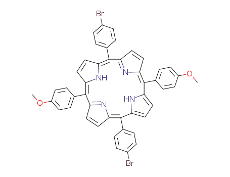 Molecular Structure of 93487-60-6 (5,15-di(4-bromophenyl)-10,20-di(4-methoxyphenyl)porphyrin)