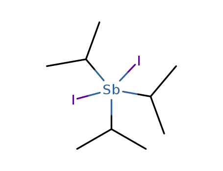 Molecular Structure of 26591-86-6 ((i-C<sub>3</sub>H<sub>7</sub>)3SbI<sub>2</sub>)