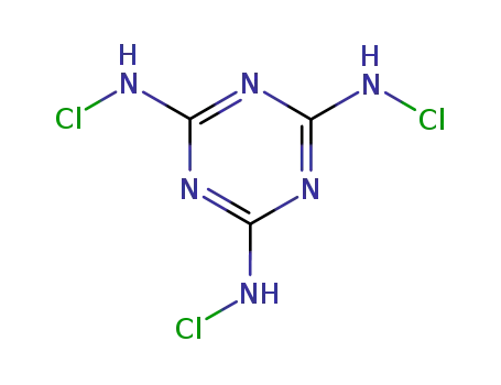 Molecular Structure of 7673-09-8 (Trichloromelamine)