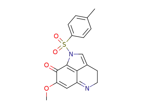 Molecular Structure of 153718-76-4 (7-Methoxy-1-<(4-methylphenyl)sulfonyl>-3,4-dihydropyrrolo<4,3,2-de>quinolin-8(1H)-one)