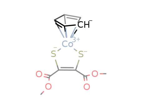 Molecular Structure of 86543-67-1 ((η(5)-cyclopentadienyl)[1,2-bis(methoxycarbonyl)ethenethiolato-κS]cobalt(III))