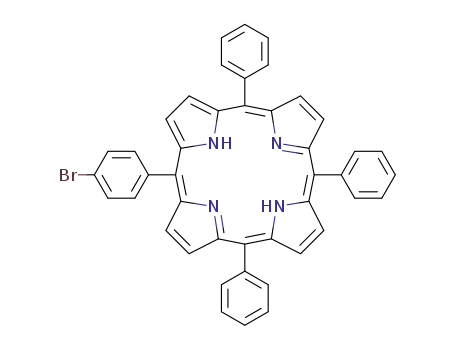 Molecular Structure of 123444-60-0 (5-(4-bromophenyl)-10,15,20-triphenylporphyrin)