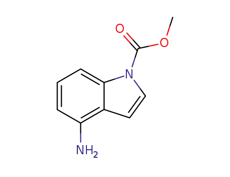 Molecular Structure of 81038-30-4 (1H-Indole-1-carboxylicacid,4-amino-,methylester(9CI))