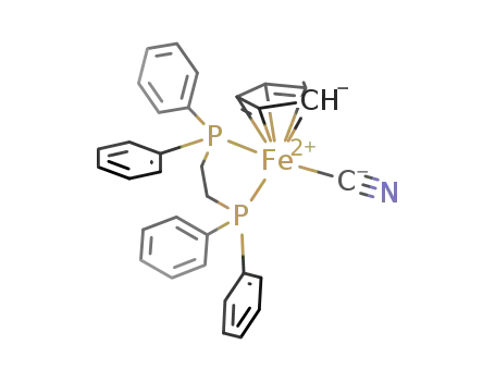Molecular Structure of 70460-15-0 ([CpFe(dppe)(CN)])