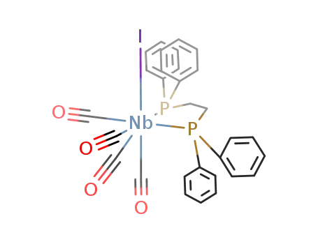 Molecular Structure of 112713-57-2 (tetracarbonyl{1,2-bis(diphenylphosphino)ethane}iodoniobium)