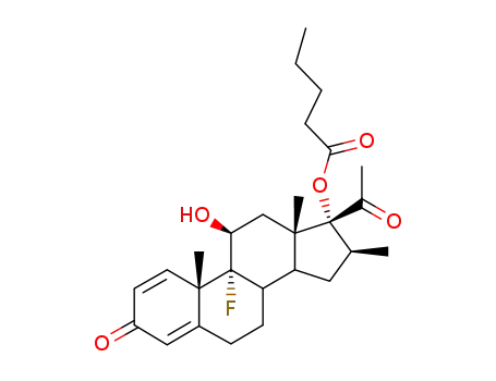 Molecular Structure of 15423-85-5 (9-Fluoro-11beta,17-dihydroxy-16beta-methylpregna-1,4-diene-3,20-dione 17-valerate)