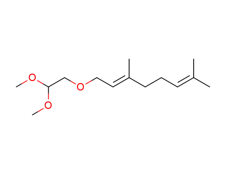 Molecular Structure of 75391-51-4 ((E)-1-(2,2-dimethoxyethoxy)-3,7-dimethylocta-2,6-diene)