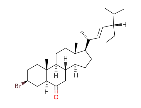 Molecular Structure of 92804-65-4 ((22E,24S)-3β-bromo-5α-stigmasta-22-en-6-one)