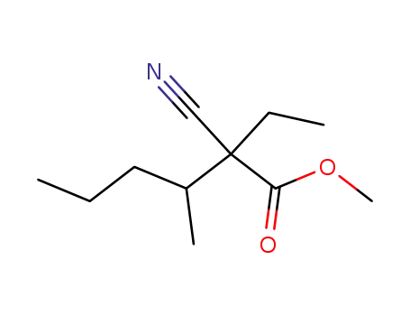 Molecular Structure of 100400-64-4 (2-ethyl-2-cyano-3-methyl-hexanoic acid methyl ester)