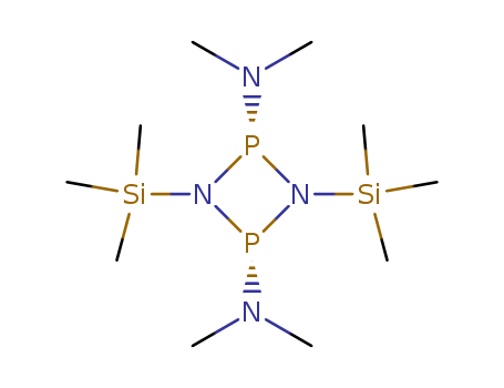 Molecular Structure of 59992-09-5 (1,3,2,4-Diazadiphosphetidine-2,4-diamine,N,N,N',N'-tetramethyl-1,3-bis(trimethylsilyl)-)