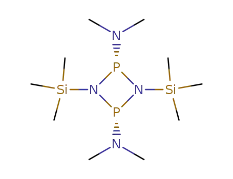 Molecular Structure of 59992-09-5 (1,3,2,4-Diazadiphosphetidine-2,4-diamine,N,N,N',N'-tetramethyl-1,3-bis(trimethylsilyl)-)