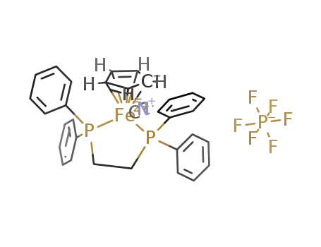 Molecular Structure of 174904-18-8 ([CpFe(dppe)(η(1)-CNCH3)]PF6)