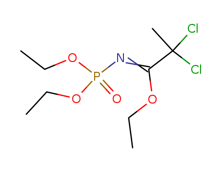 Molecular Structure of 19784-30-6 (Propanimidic acid, 2,2-dichloro-N-(diethoxyphosphinyl)-, ethyl ester)