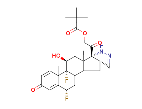 Pregna-1,4-dieno[17,16-c]pyrazole-3,20-dione,21-(2,2-dimethyl-1-oxopropoxy)-6,9-difluoro-2',16-dihydro-11-hydroxy-, (6a,11b,16b)- (9CI)