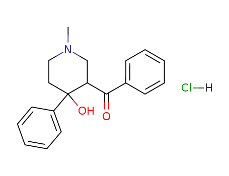 Methanone, (4-hydroxy-1-methyl-4-phenyl-3-piperidinyl)phenyl-, hydrochloride