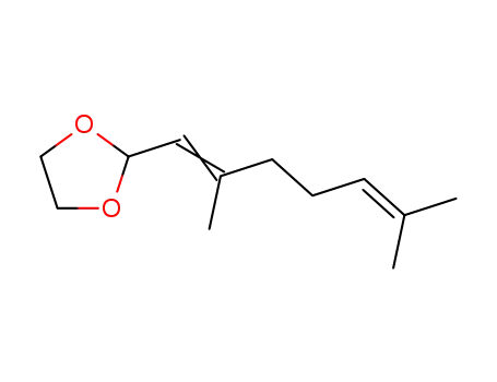 Molecular Structure of 66408-78-4 (1,3-Dioxolane,2-(2,6-dimethyl-1,5-heptadien-1-yl)-)