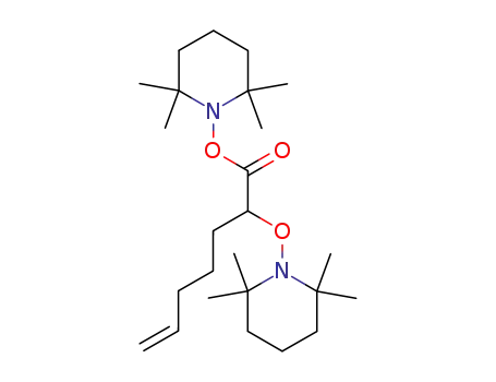 Molecular Structure of 366818-95-3 (2-(2,2,6,6-tetramethyl-piperidin-1-yloxy)-hept-6-enoic acid 2,2,6,6-tetramethyl-piperidin-1-yl ester)