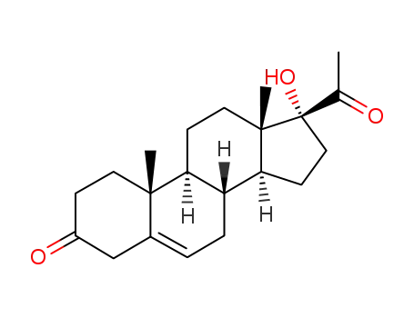 Molecular Structure of 641-80-5 (17-hydroxypregnenedione)
