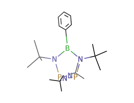 Molecular Structure of 149696-67-3 (2,4,6,7-tetra-tert-butyl-3-phenyl-2,4,6,7-tetraaza-1,5-diphospha-3-borabicyclo{3.1.1}heptane)