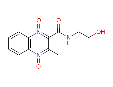 Molecular Structure of 23696-28-8 (2-Quinoxalinecarboxamide,N-(2-hydroxyethyl)-3-methyl-, 1,4-dioxide)