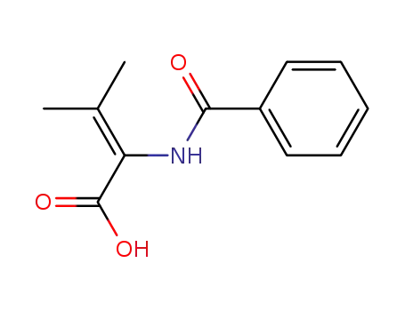 Molecular Structure of 1738-64-3 (2-benzamido-3-methylbut-2-enoic acid)