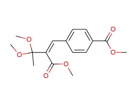 Molecular Structure of 123207-12-5 (4-((Z)-3,3-Dimethoxy-2-methoxycarbonyl-but-1-enyl)-benzoic acid methyl ester)
