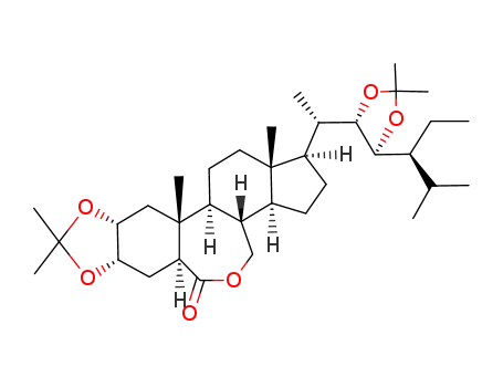 Molecular Structure of 110556-61-1 ((2R,3S,22S,23S)-2,3;22,23,-di-isopropylidenedioxy-B-homo-7-oxa-5α-stigmastan 6-one)