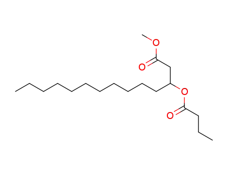 Molecular Structure of 120151-85-1 (3-Butyryloxy-tetradecanoic acid methyl ester)