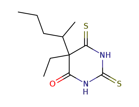 Molecular Structure of 134302-74-2 (5-ethyl-5-(1-methylbutyl)-2,4-dithiobarbitursaeure)