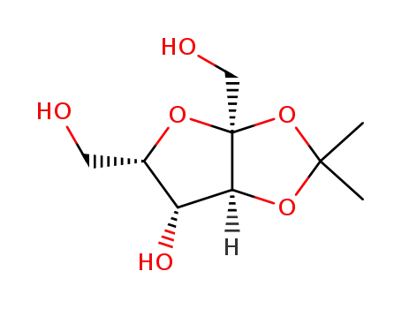 Molecular Structure of 17682-71-2 (alpha-l-Sorbofuranose, 2,3-O-(1-methylethylidene)-)