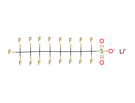 Molecular Structure of 29457-72-5 (HEPTADECAFLUORO-1-OCTANESULFONIC ACID LITHIUM SALT)