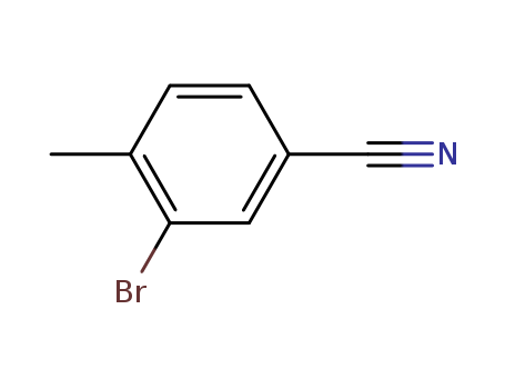 42872-74-2,3-Bromo-4-methylbenzonitrile,p-Tolunitrile,3-bromo- (6CI);2-Bromo-4-cyanotoluene;3-Bromo-4-methylbenzonitrile;3-Bromo-p-tolunitrile;4-Methyl-3-bromobenzonitrile;