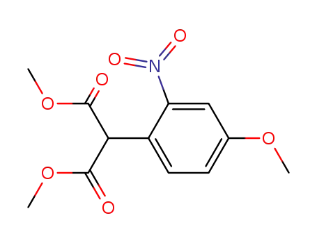 Molecular Structure of 147124-33-2 (dimethyl 2-(4-methoxy-2-nitrophenyl)malonate)
