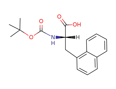 Molecular Structure of 76932-48-4 ((R)-N-Boc-1-Naphthylalanine)