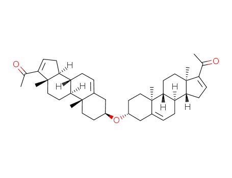 Molecular Structure of 93238-36-9 (di-16-dehydropregnenolone-2-yl ether)