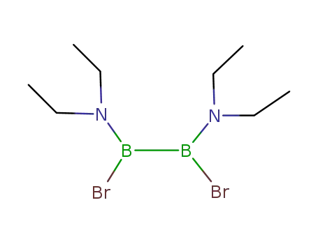 Molecular Structure of 101315-57-5 (1,2-bis(diethylamino)diboron dibromide)