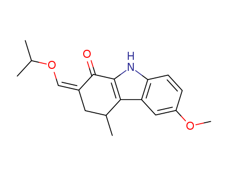 1H-Carbazol-1-one,2,3,4,9-tetrahydro-6-methoxy-4-methyl-2-[(1-methylethoxy)methylene]-