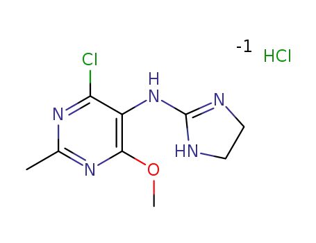 Molecular Structure of 75438-58-3 (Moxonidine hydrochloride)