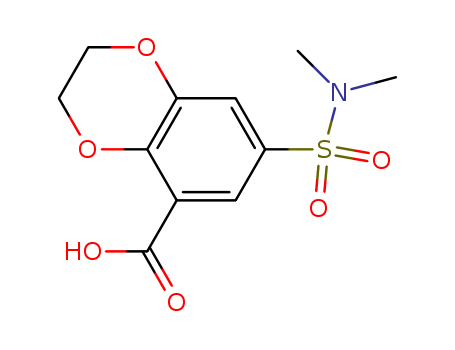 66410-49-9,7-(N,N-dimethylsulphamoyl)-2,3-dihydro-1,4-benzodioxin-5-carboxylic acid,7-(N,N-DIMETHYLSULPHAMOYL)-2,3-DIHYDRO-BENZO[B][1,4]DIOXINE-5-CARBOXYLIC ACID;EINECS 266-347-7;7-(N,N-Dimethylsulphamoyl)-2,3-dihydro-1,4-benzodioxin-5-carboxylic acid;7-dimethylsulfamoyl-1,4-benzodioxane-5-carboxylic acid;