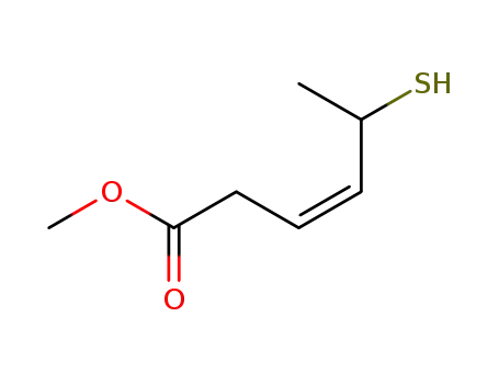 Molecular Structure of 86610-45-9 (Methyl (Z)-5-Mercapto-3-hexenoate)