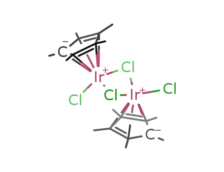 Molecular Structure of 12354-84-6 ((Pentamethylcyclopentadienyl)iridium(III) chloride dimer)