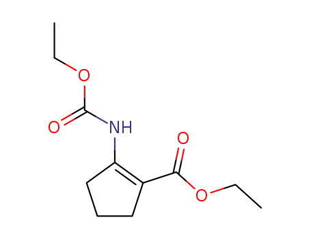 Molecular Structure of 20873-66-9 (ethyl 2-[(ethoxycarbonyl)amino]-1-cyclopentene-1-carboxylate)
