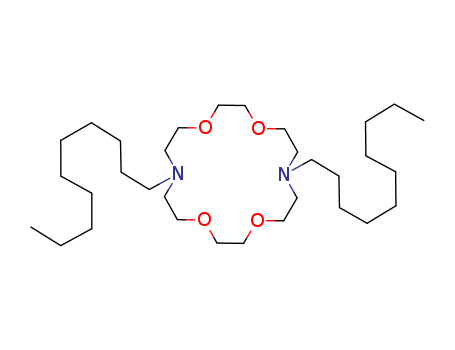 79495-97-9,KRYPTOFIX 22 DD,1,10-Didecyl-1,10-diaza-18-crown-6;4,13-Didecyl-1,7,10,16-tetraoxa-4,13-diazacyclooctadecane; 7,16-Didecyl-1,4,10,13-tetraoxa-7,16-diazacyclooctadecane;Kryptofix 22 didecyl; Kryptofix 22DD; N,N'-didecyl-1,10-diaza-18-crown-6; NSC339326