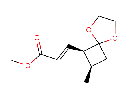 Molecular Structure of 127379-38-8 (Methyl (cis,E)-3-(2-Methyl-5,8-dioxaspiro<3.4>oct-1-yl)-2-propenoate)