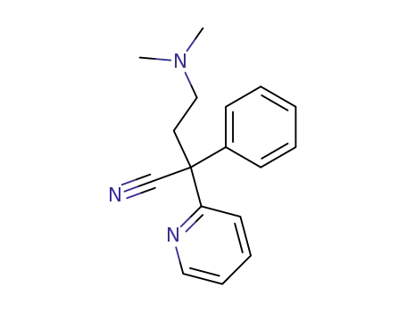 Molecular Structure of 71486-42-5 (alpha-[2-(dimethylamino)ethyl]-alpha-phenylpyridine-2-acetonitrile)