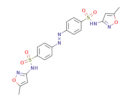 Molecular Structure of 97254-40-5 (<i>N</i>,<i>N</i>'-bis-(5-methyl-isoxazol-3-yl)-4,4'-diazenediyl-bis-benzenesulfonamide)