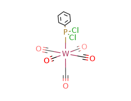 Molecular Structure of 18461-46-6 (Dichloro(phenyl)phosphinetungsten pentacarbonyl)